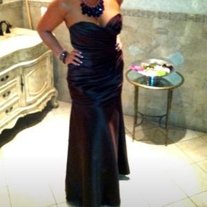 Dark Brown Elegant Bridesmaid Dress Size 12