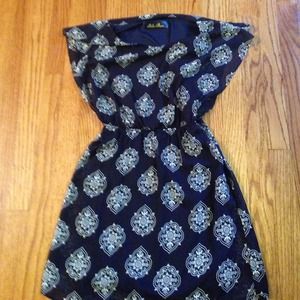 Floral blue and white dress