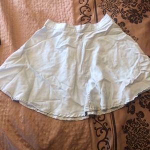 nastygal baby blue circle skirt