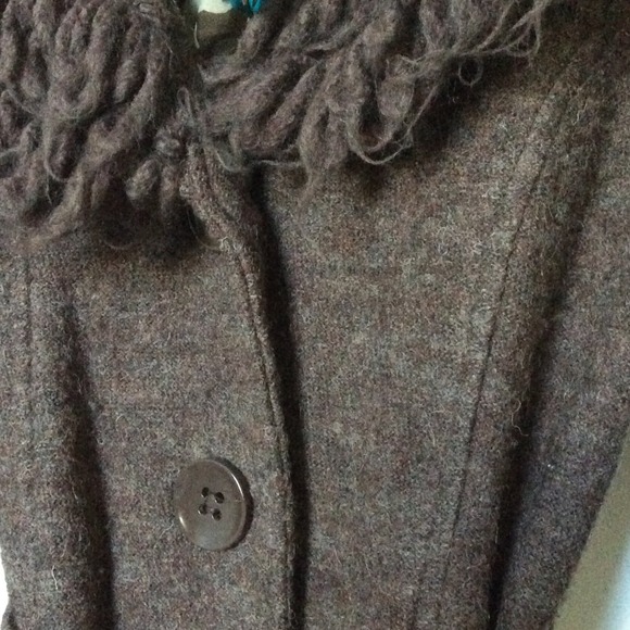 Brown Wool Shawl Collar Jacket - Picture 2 of 2