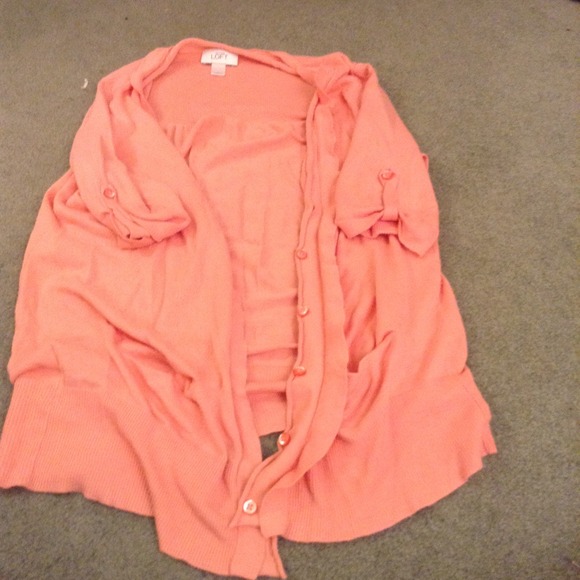 Ann Taylor loft peach sweater size large