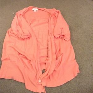 Ann Taylor loft peach sweater size large