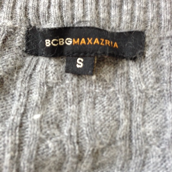 ❌SOLD❌BCBG MaxAzria gray angora sweater dress - Picture 3 of 4