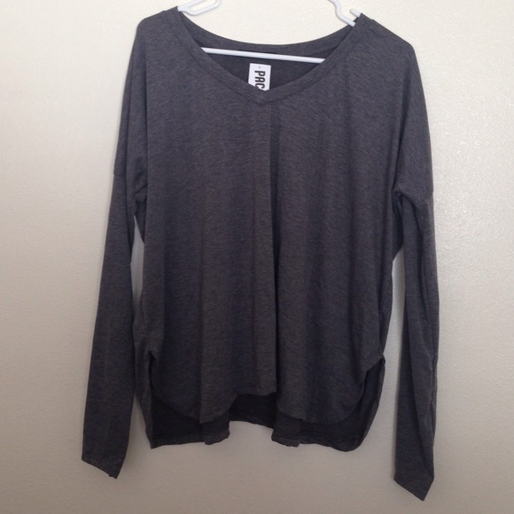 Brandy Melville Dark Gray High-low Long Sleeve