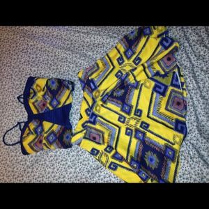Matching top and circle skirt