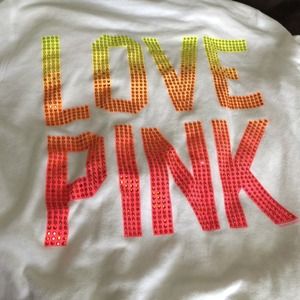 VS PINK Bright Colors Rhinestone Zip Hoodie