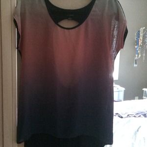 High/ low flowing ambre' top