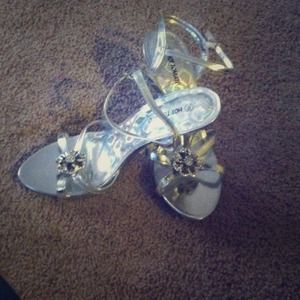 2" high heel shoe. Wore one time to prom.