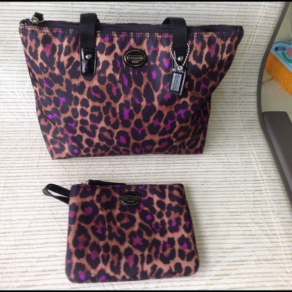 Coach ocelot purse.