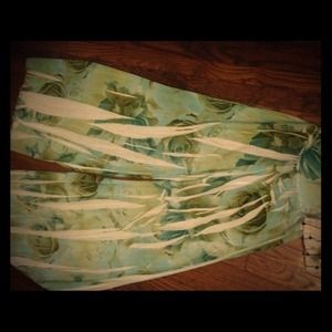 True vintage floral silk small palazzo pants