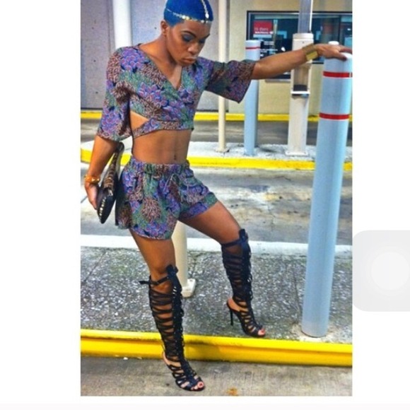 Tribal print two piece