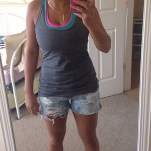 Grey workout tank top
