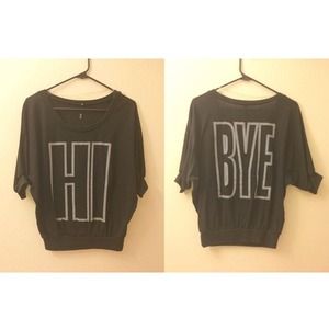 hi/bye shirt