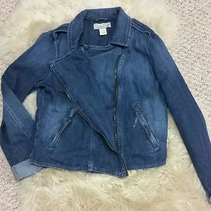 Lucky Brand Moto Denim Jacket M