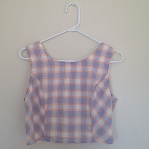 Vintage looking crop top&corset down the back