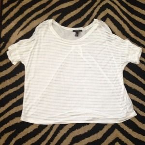 Shear plain white blouse