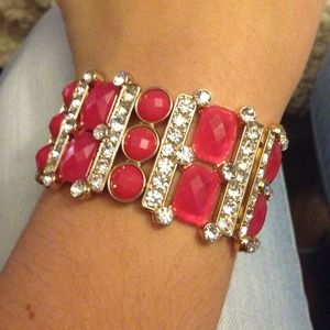 Coral colored bracelet
