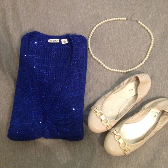 *REFUCED* Royal blue sequin cardigan