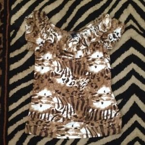 Animal print blouse