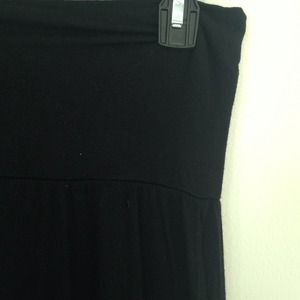 Black banded maxi skirt