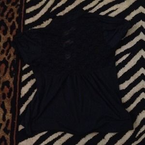 Black short sleeve cardigan