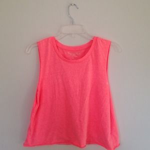 Pink cutoff crop top