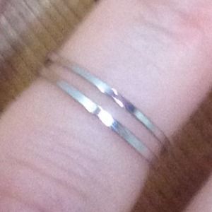 Set of 2 midi/knuckle rings size 4