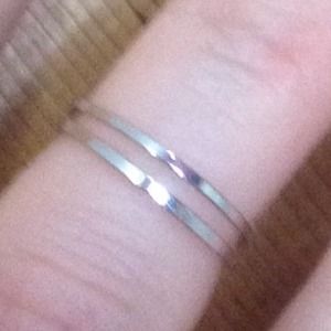 Set of 2 midi/knuckle rings size 5