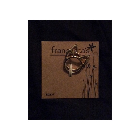 Two Cat Outline Set Rings