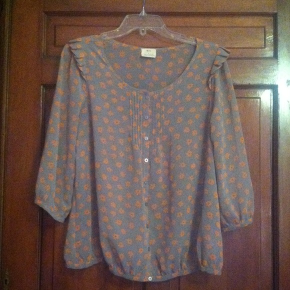Sheer Flower Blouse
