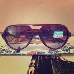 Japanese Branded Purple aviator sunglasses