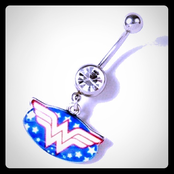 Wonder Woman Stainless Steel 14g Navel Ring