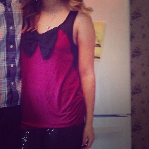 Bow mesh shirt
