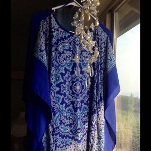 Boho style Silky paisley scarf like Tunic