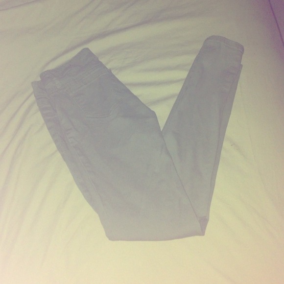 Olive green skinny jeans