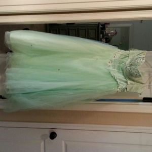 Light green prom dress