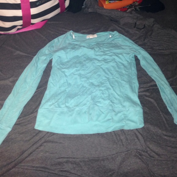 Long sleeve shirt, turquoise