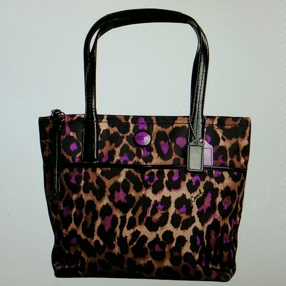 NEW!! AUTHENTIC COACH OCELOT PRINT TOTE
