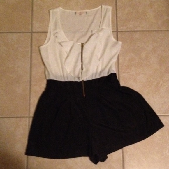 Black and white romper
