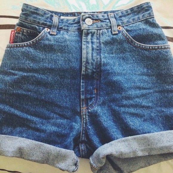 Rare super high waist vintage Bongo denim shorts