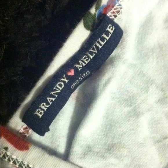 Brandy Melville Floral Jimena Cross Back Crop Top - Picture 4 of 4