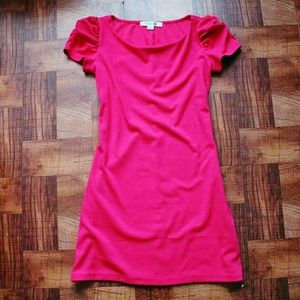 Pink Ruffled Sleeve Dress