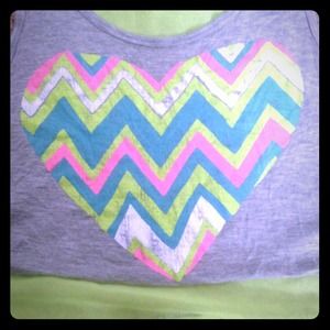 Heart belly top shirt.