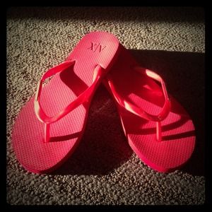 Armani Exchange Red flip flops. Never worn.