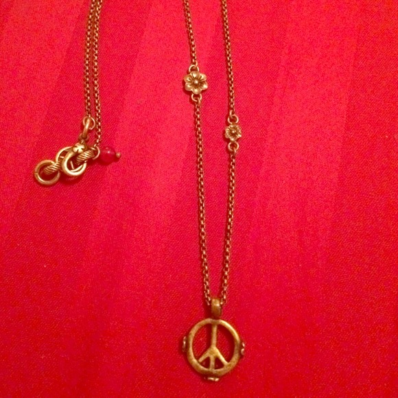 Lucky Brand peace necklace