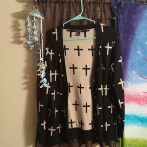 CROSS CARDIGAN SWEATER