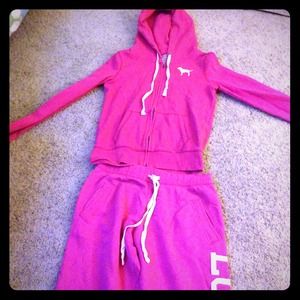 Pink sweat outfit