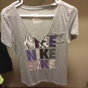 Gray nike v-neck