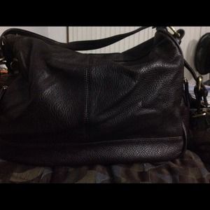 Dark brown handbag