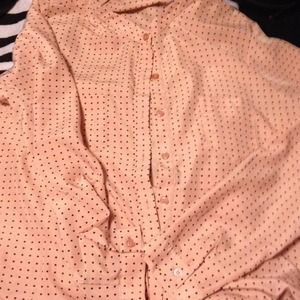 Polka dot button down